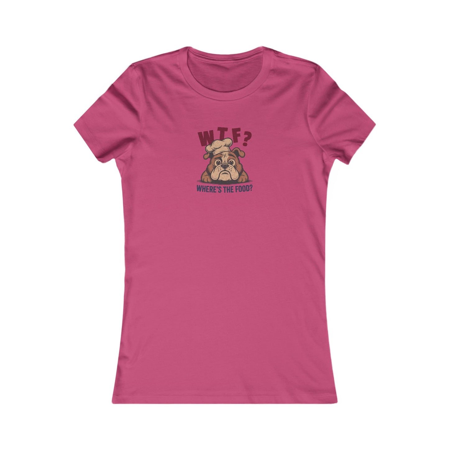 WTF? Where’s the Food? — Bulldog Chef Women's Tee (Light)