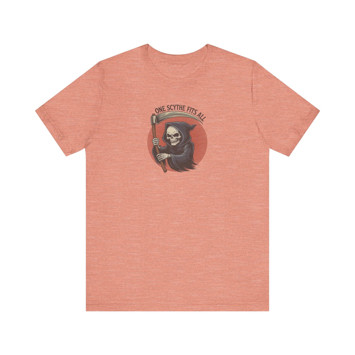One Scythe Fits All — Grim Reaper Retro Tee (Light)