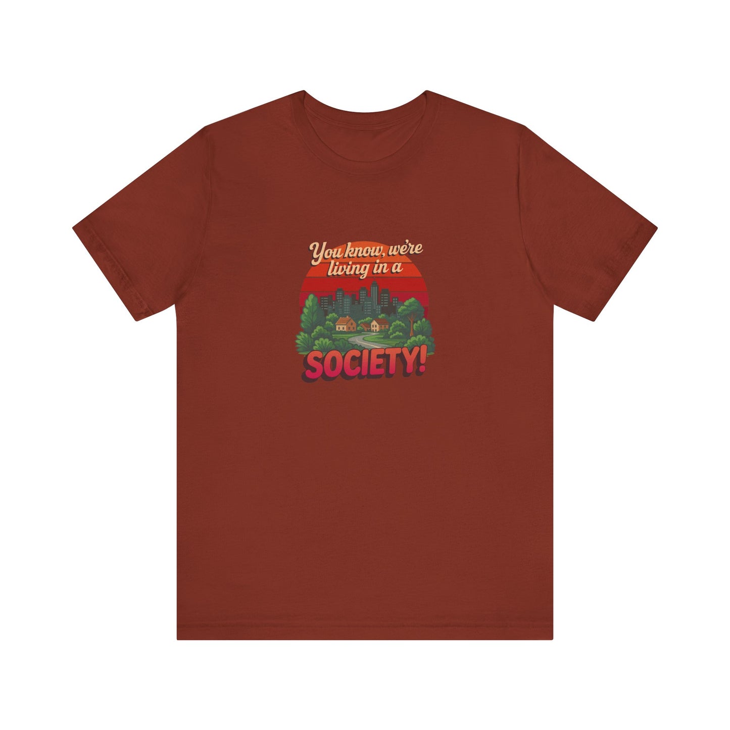 We’re Living in a Society! — Seinfeld Retro Tee (Dark)