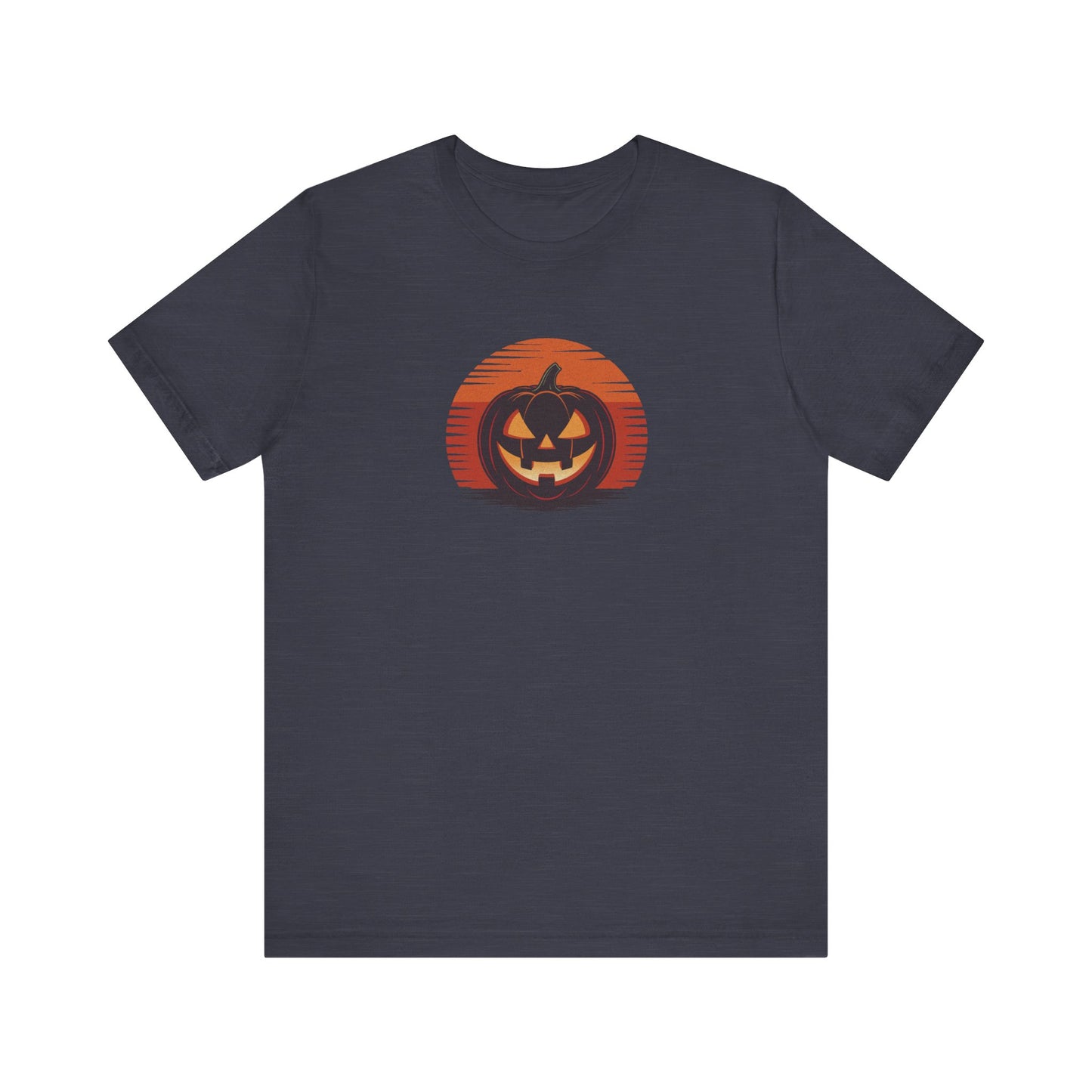 Retro Jack: Sliced Sunset — Halloween Sunset Tee (Dark)