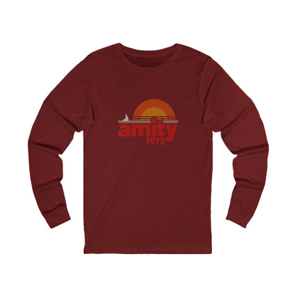 Amity Island 1975 — Jaws-Inspired Retro Long Sleeve (Dark)