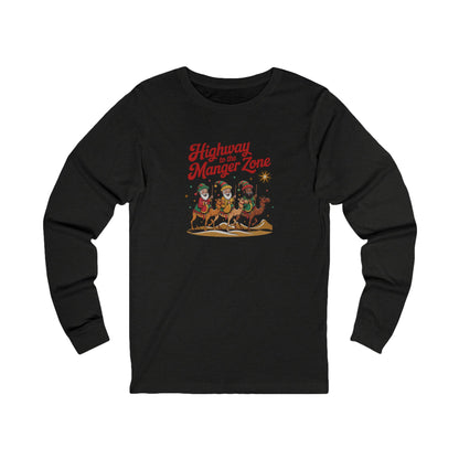 Highway to the Manger Zone — Top Gun Christmas Long Sleeve (Dark)