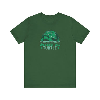 Like a Frightened Turtle — George Costanza Shrinkage Retro Tee (Dark)