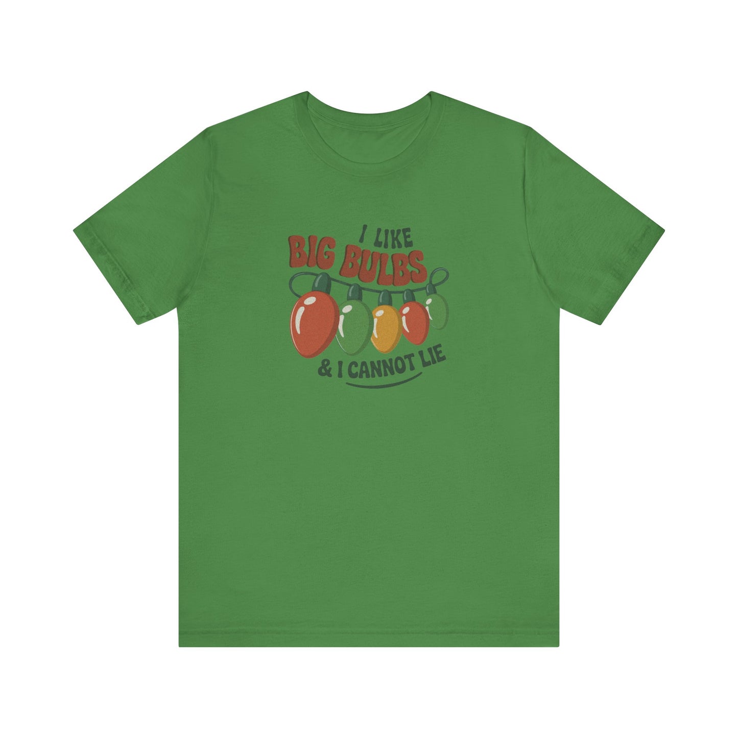 I Like Big Bulbs and I Cannot Lie — Christmas Lights Retro Tee (Light)