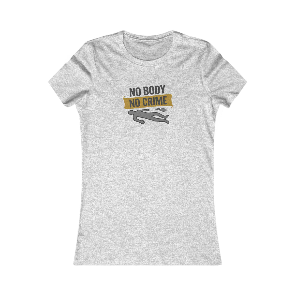 No Body, No Crime — Psych Crime Scene Retro Women's Tee (Light)