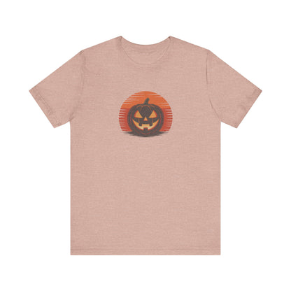 Retro Jack: Sliced Sunset — Halloween Sunset Tee (Light)