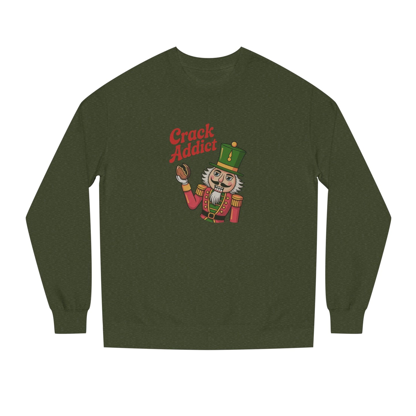 Crack Addict Nutcracker — Vintage Christmas Sweatshirt (Dark)