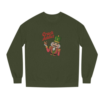 Crack Addict Nutcracker — Vintage Christmas Sweatshirt (Dark)