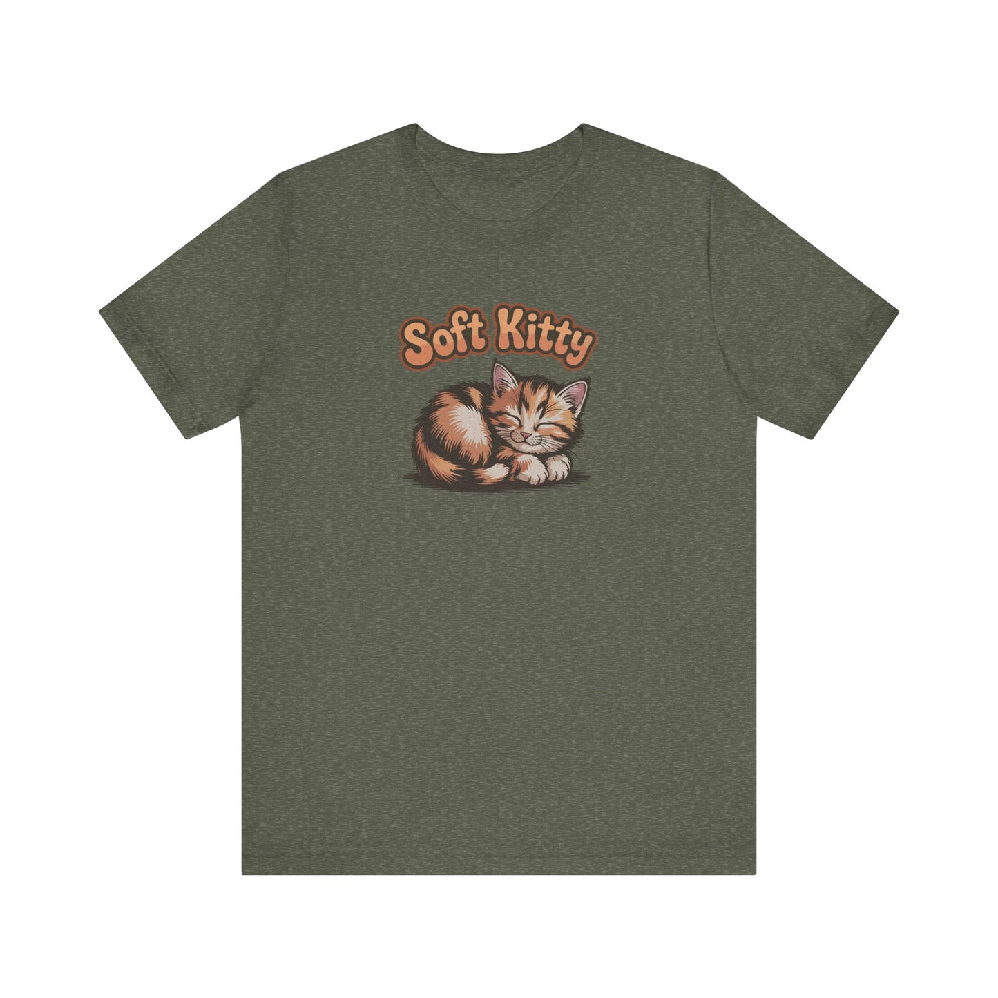 Soft Kitty Sick-Day Lullaby — Big Bang Theory Retro Tee (Dark)