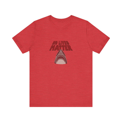 No Lives Matter — Jaws-Inspired Retro Tee (Light)