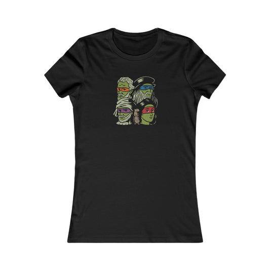 Renaissance Ninja Turtles — TMNT Retro Women's Tee (Dark)