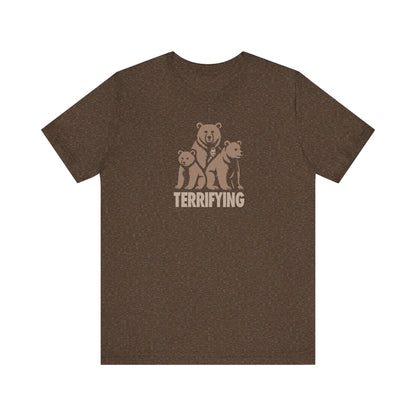 Bears Are Terrifying — Retro Silhouette Tee (Dark)