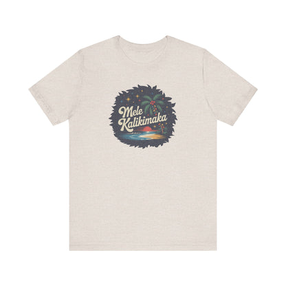 Mele Kalikimaka — Retro Hawaiian Christmas Tee (Light)