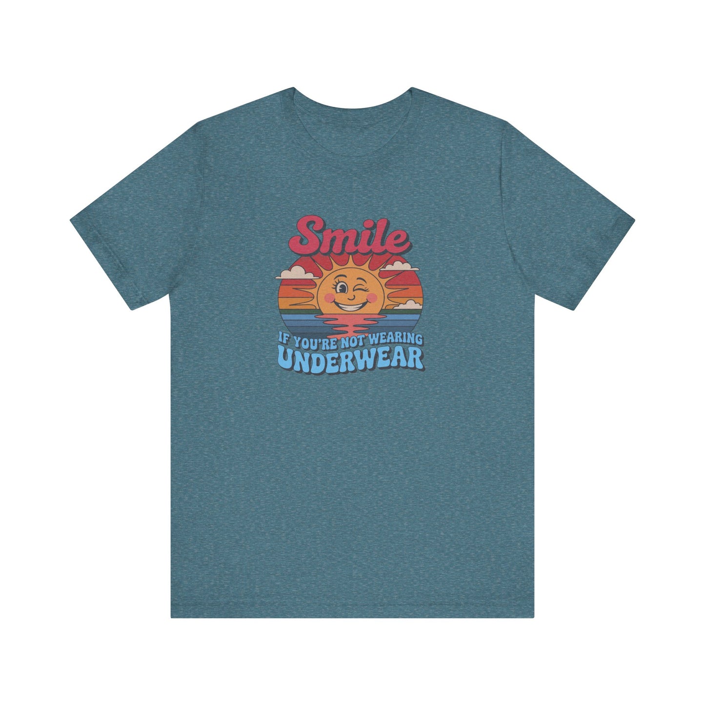 Smile If You’re Not Wearing Underwear — Retro Tee (Dark)