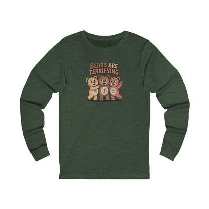 Bears Are Terrifying (Cute Edition) — Retro Long Sleeve (Dark)