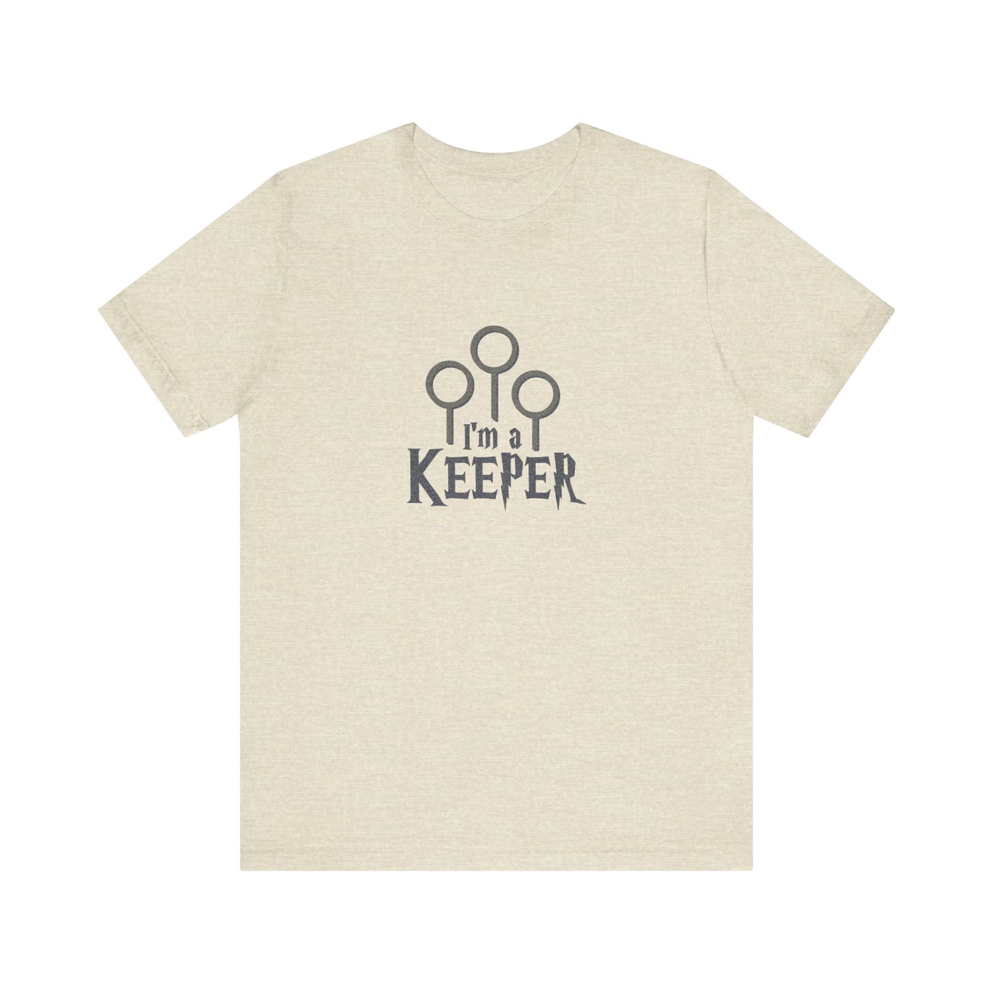 I’m a Keeper — Harry Potter Quidditch Retro Tee (Light)