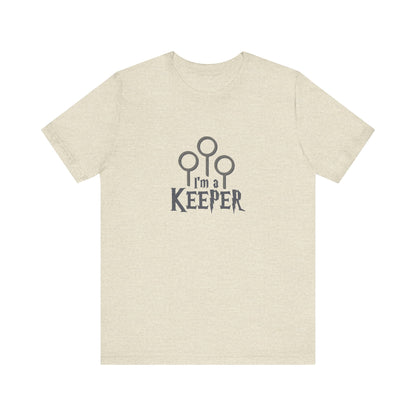 I’m a Keeper — Harry Potter Quidditch Retro Tee (Light)