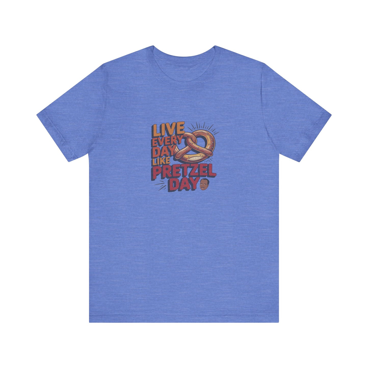 Live Every Day Like Pretzel Day — Stanley Hudson Retro Tee (Light)