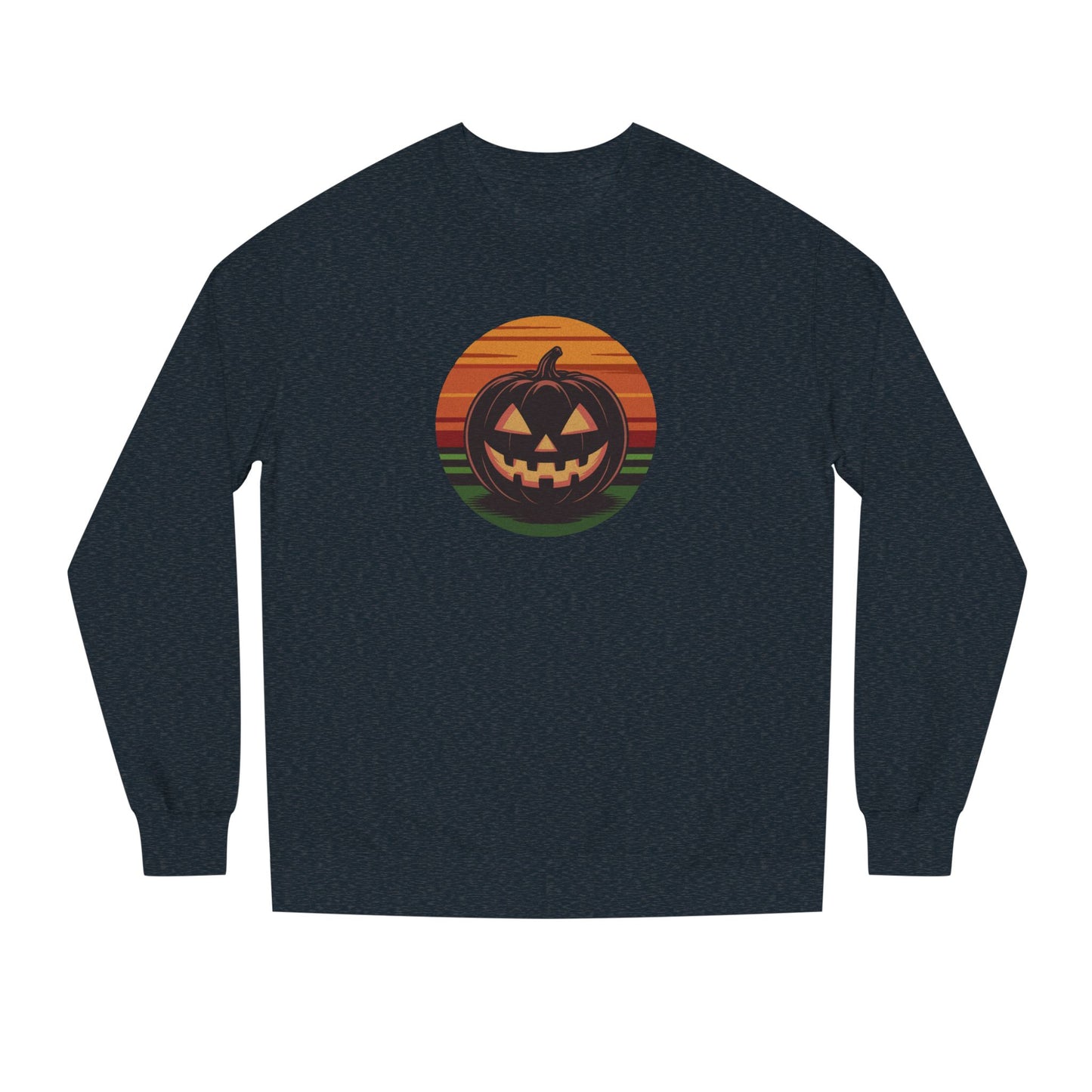 Retro Jack: Glowing Classic — Halloween Sunset Sweatshirt (Dark)