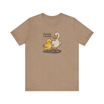 The Chick and the Duck — Friends Retro Tee (Light)