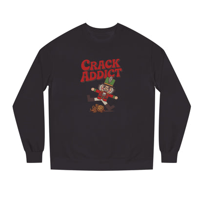 Crack Addict Nutcracker (Unhinged Remix) — Retro Sweatshirt (Dark)