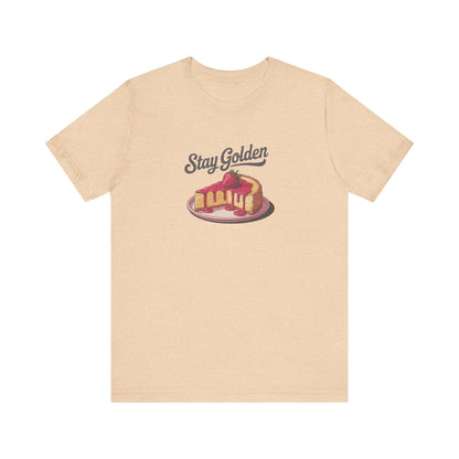 Stay Golden — Retro Cheesecake Graphic Tee (Light)