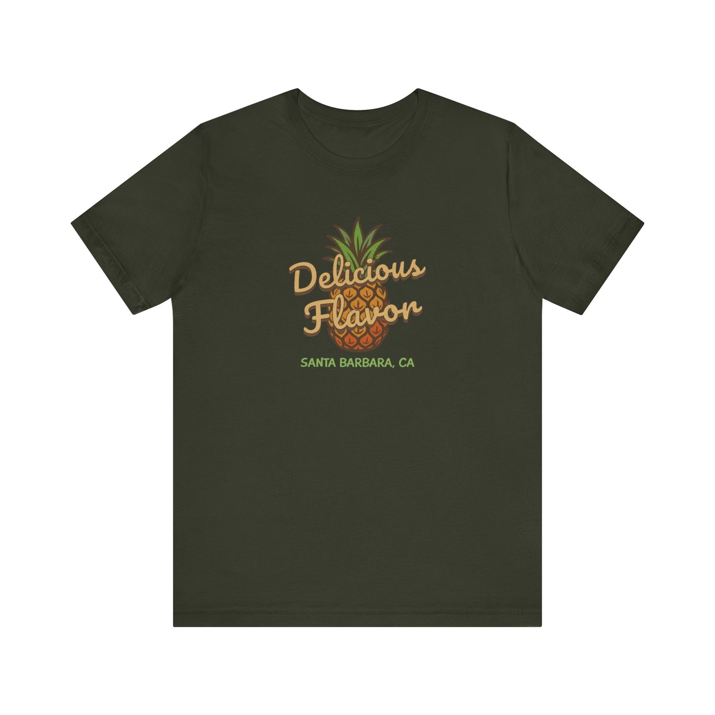 Delicious Flavor — Santa Barbara Pineapple Retro Tee (Dark)
