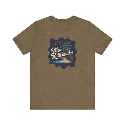 Mele Kalikimaka — Retro Hawaiian Christmas Tee (Light)