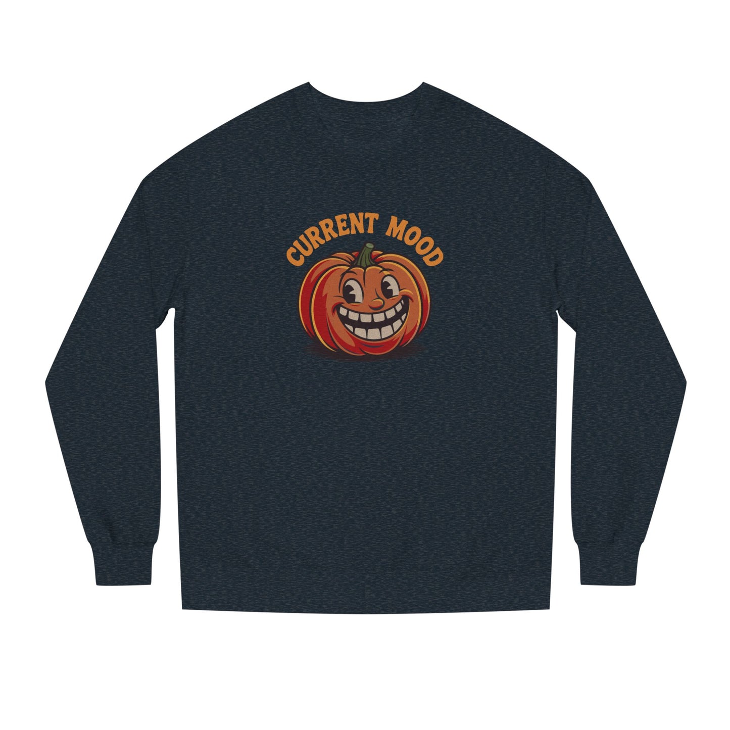 Current Mood (Toothy Jack) — Retro Halloween Sweatshirt (Dark)