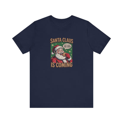 Santa Claus is Coming — Vintage Christmas Tee (Dark)