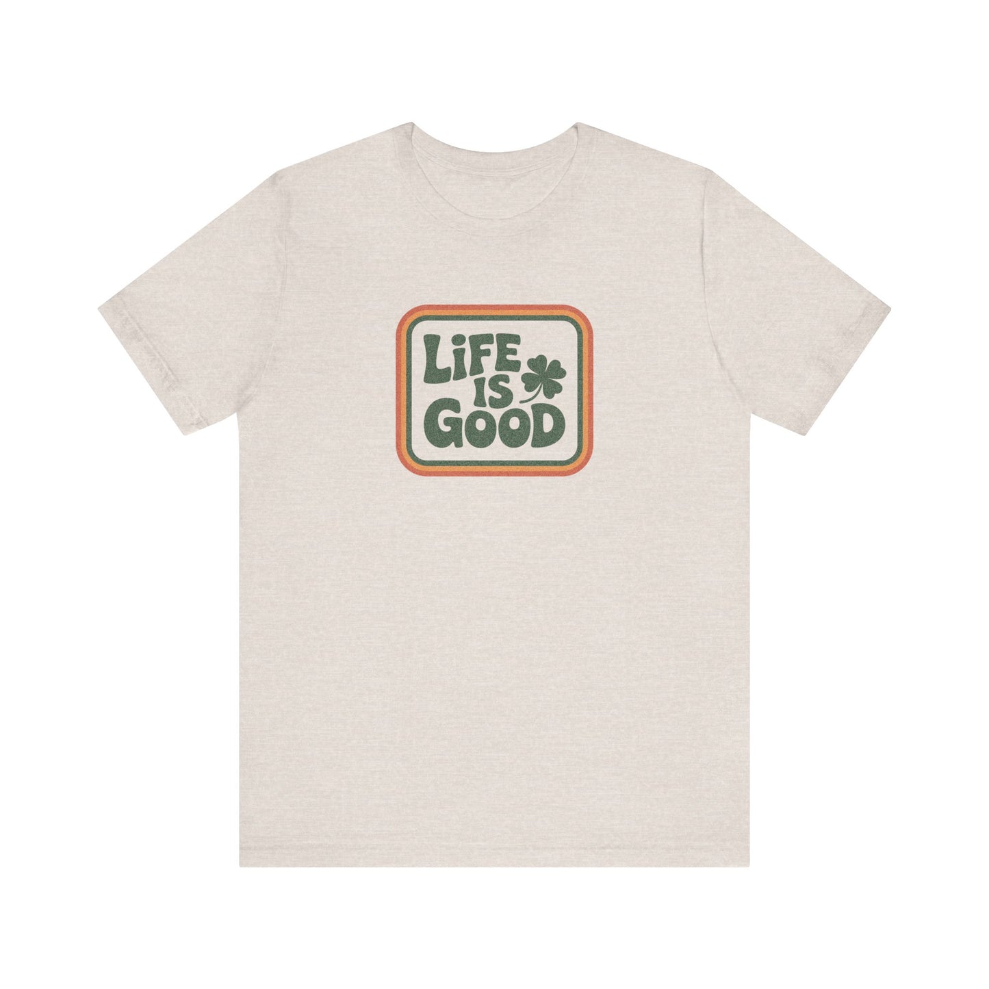 Life Is Good, Shamrock Style — St. Patrick’s Retro Tee (Light)