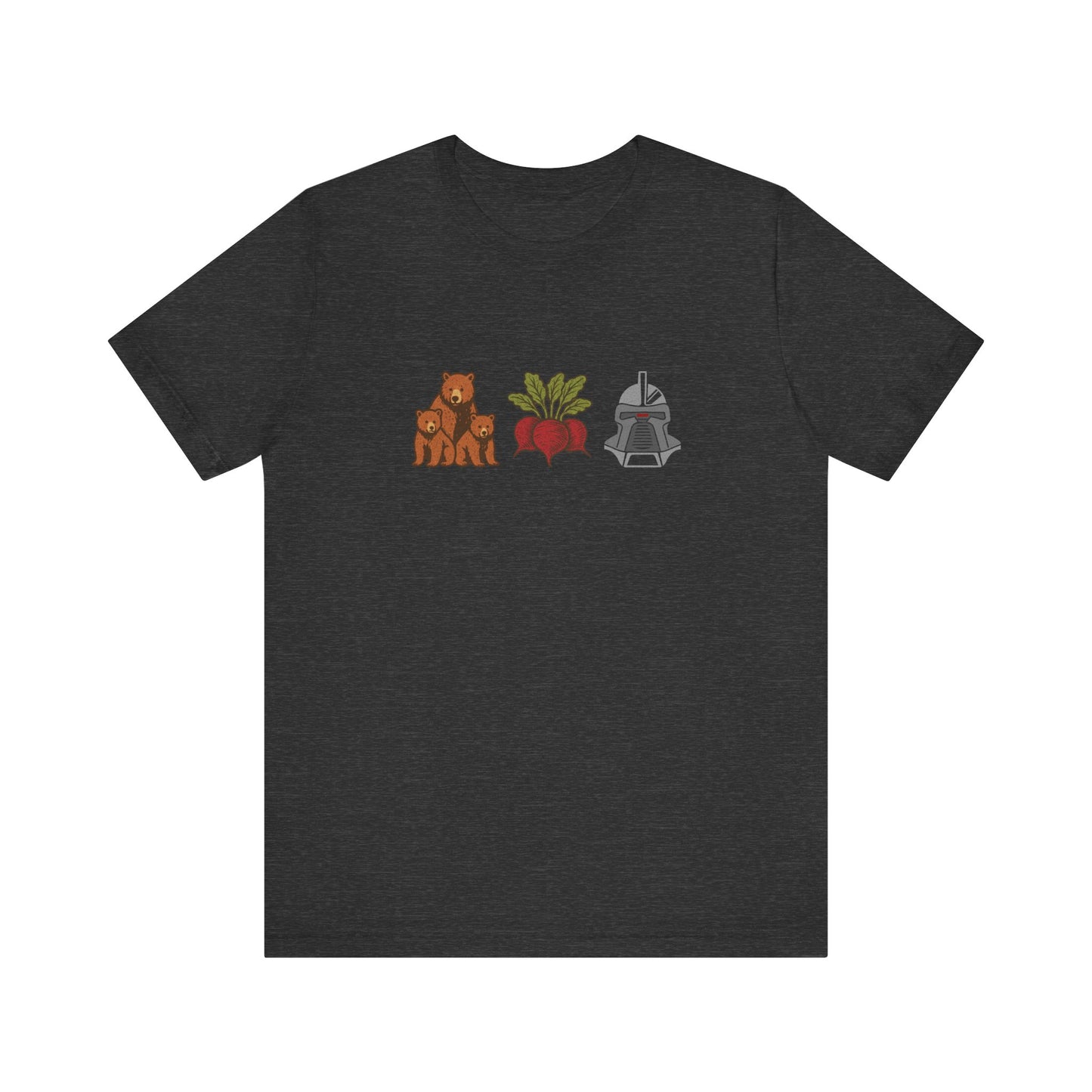 Bears, Beets, Battlestar (Icons) — Retro Tee (Dark)