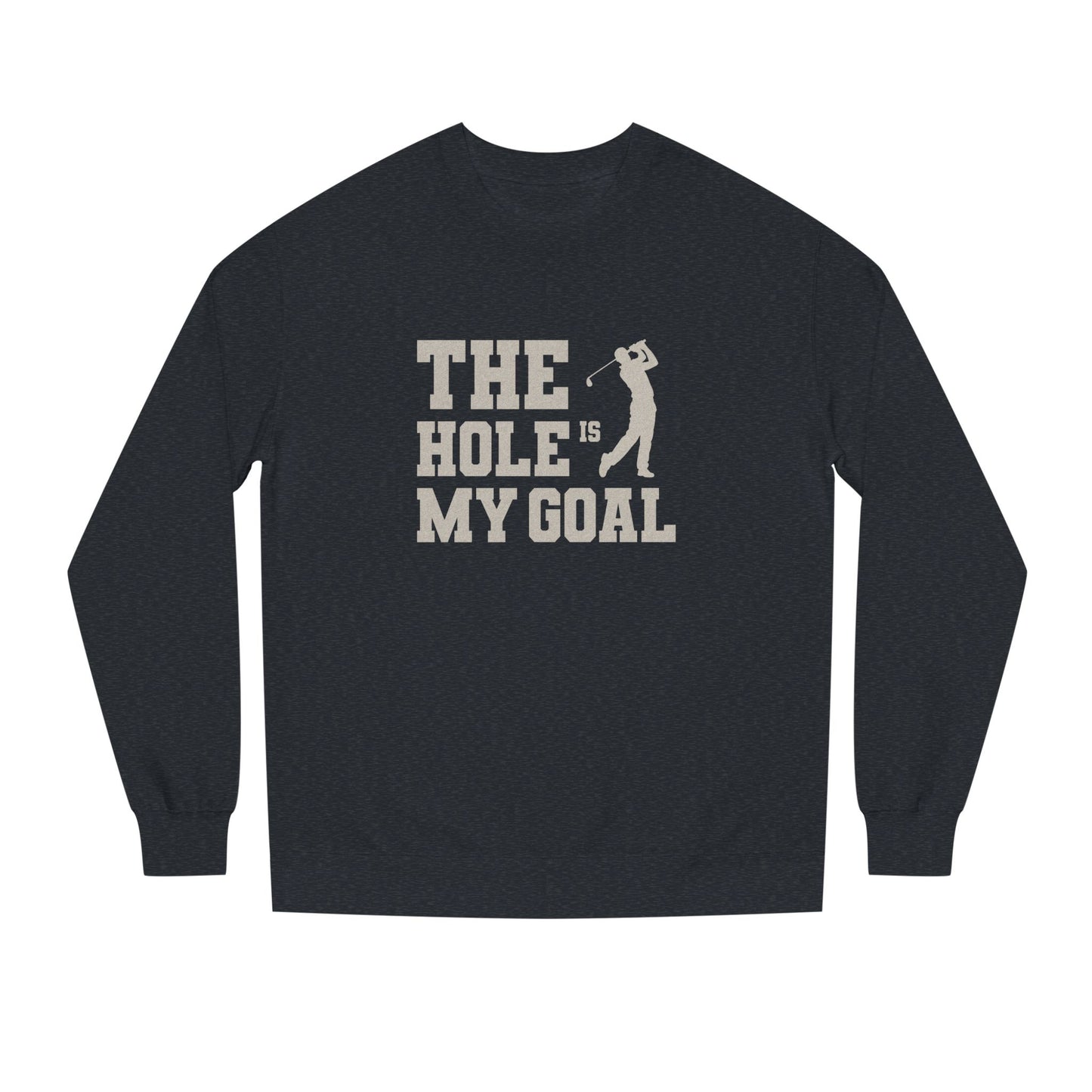 The Hole Is My Goal — Golf Silhouette Retro Sweatshirt (Dark)