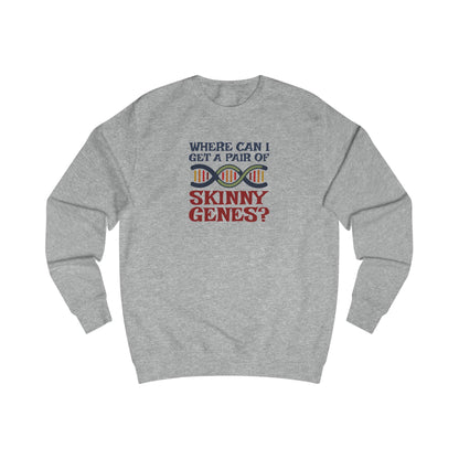 Pair of Skinny Genes (Colorful) — Retro Graphic Sweatshirt (Light)