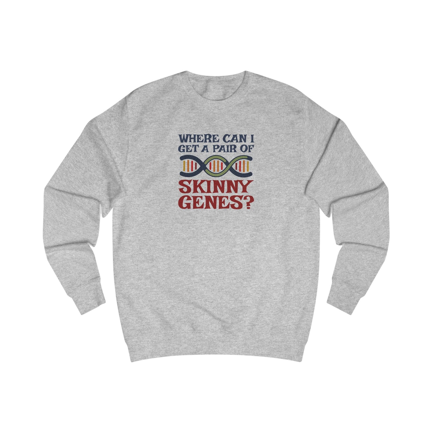 Pair of Skinny Genes (Colorful) — Retro Graphic Sweatshirt (Light)
