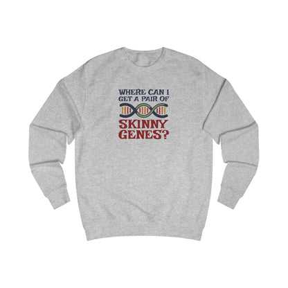 Pair of Skinny Genes (Colorful) — Retro Graphic Sweatshirt (Light)