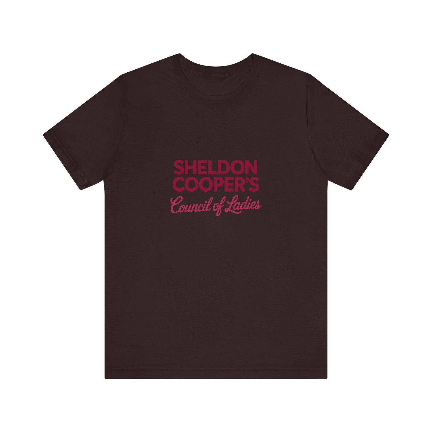 Sheldon Cooper’s Council of Ladies — TBBT Retro Tee (Dark)