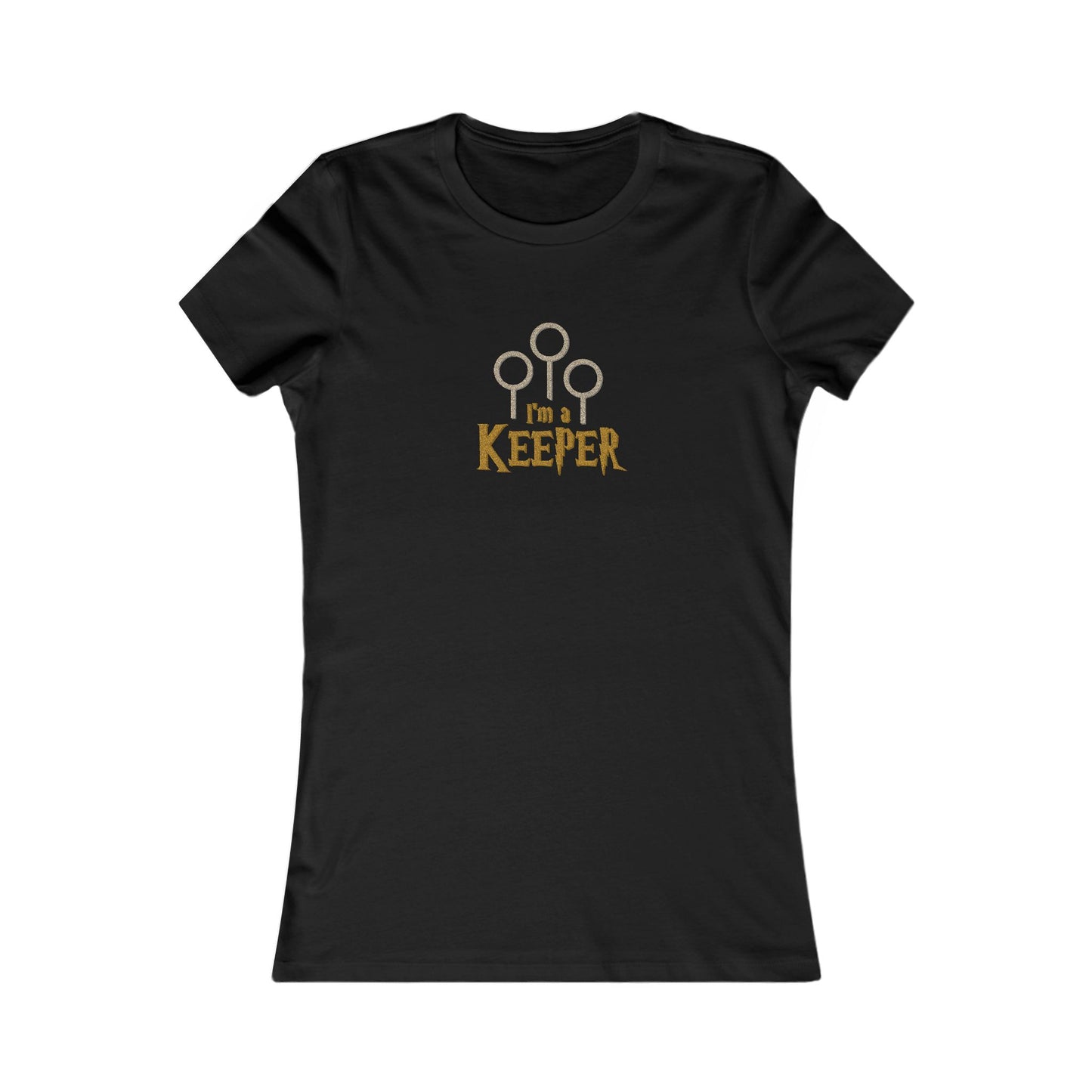 I’m a Keeper — Harry Potter Quidditch Retro Women's Tee (Dark)