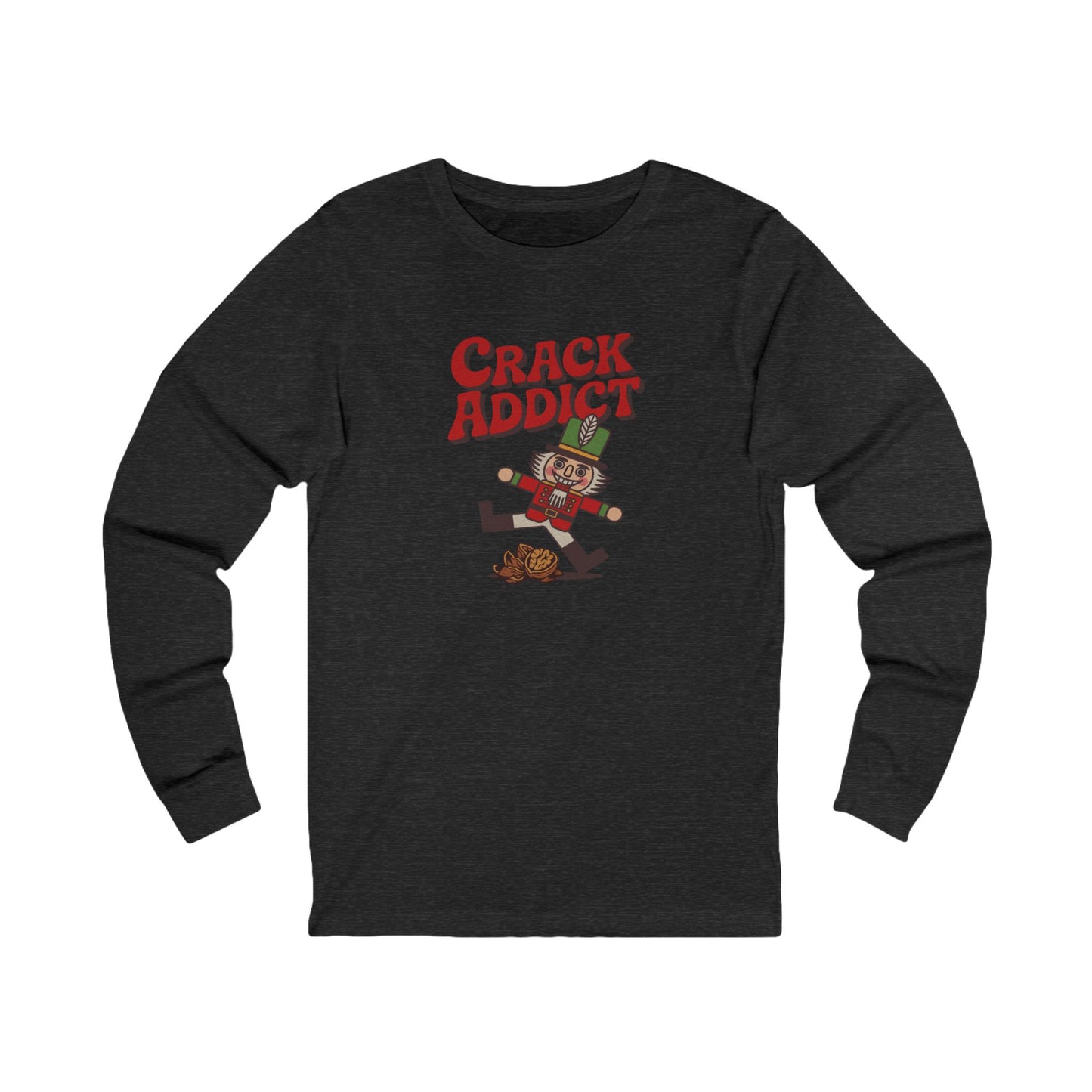 Crack Addict Nutcracker (Unhinged Remix) — Retro Long Sleeve (Dark)