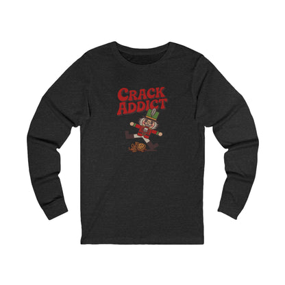 Crack Addict Nutcracker (Unhinged Remix) — Retro Long Sleeve (Dark)