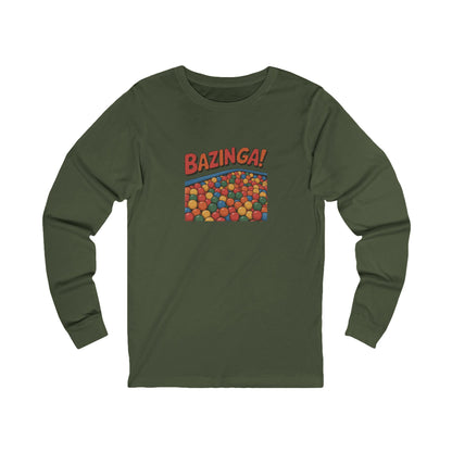 Bazinga! Ball Pit — Big Bang Theory Retro Long Sleeve (Dark)
