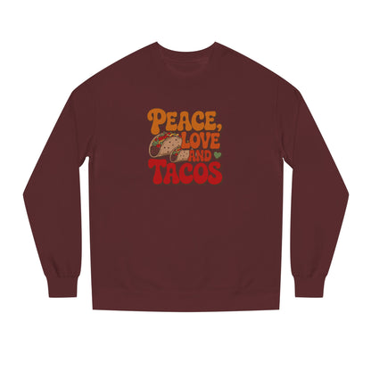 Peace, Love, and Tacos — Retro Foodie Sweatshirt (Dark)