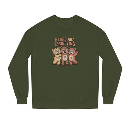 Bears Are Terrifying (Cute Remix) — Retro Sweatshirt (Dark)