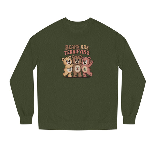 Bears Are Terrifying (Cute Remix) — Retro Sweatshirt (Dark)
