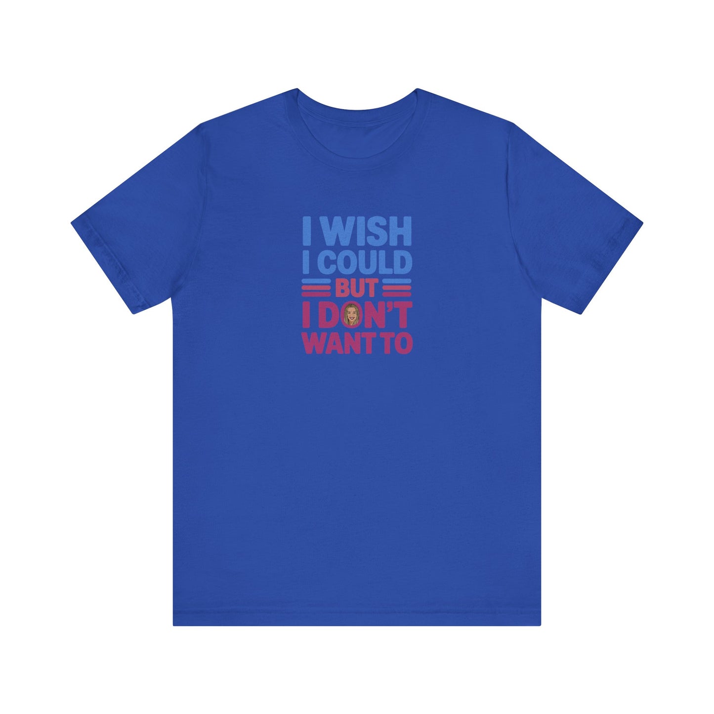 I Wish I Could, But I Don't Want To — Phoebe Buffay Retro Tee (Dark)