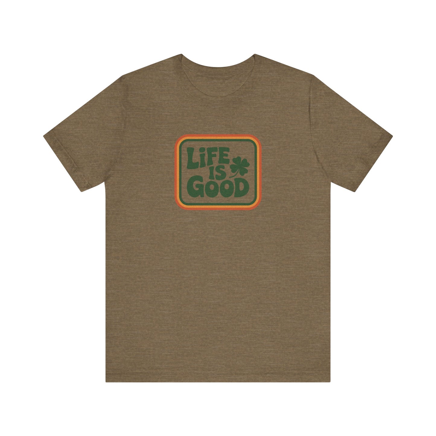 Life Is Good, Shamrock Style — St. Patrick’s Retro Tee (Light)