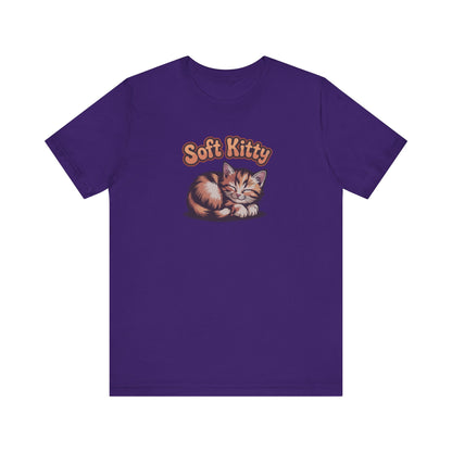 Soft Kitty Sick-Day Lullaby — Big Bang Theory Retro Tee (Dark)
