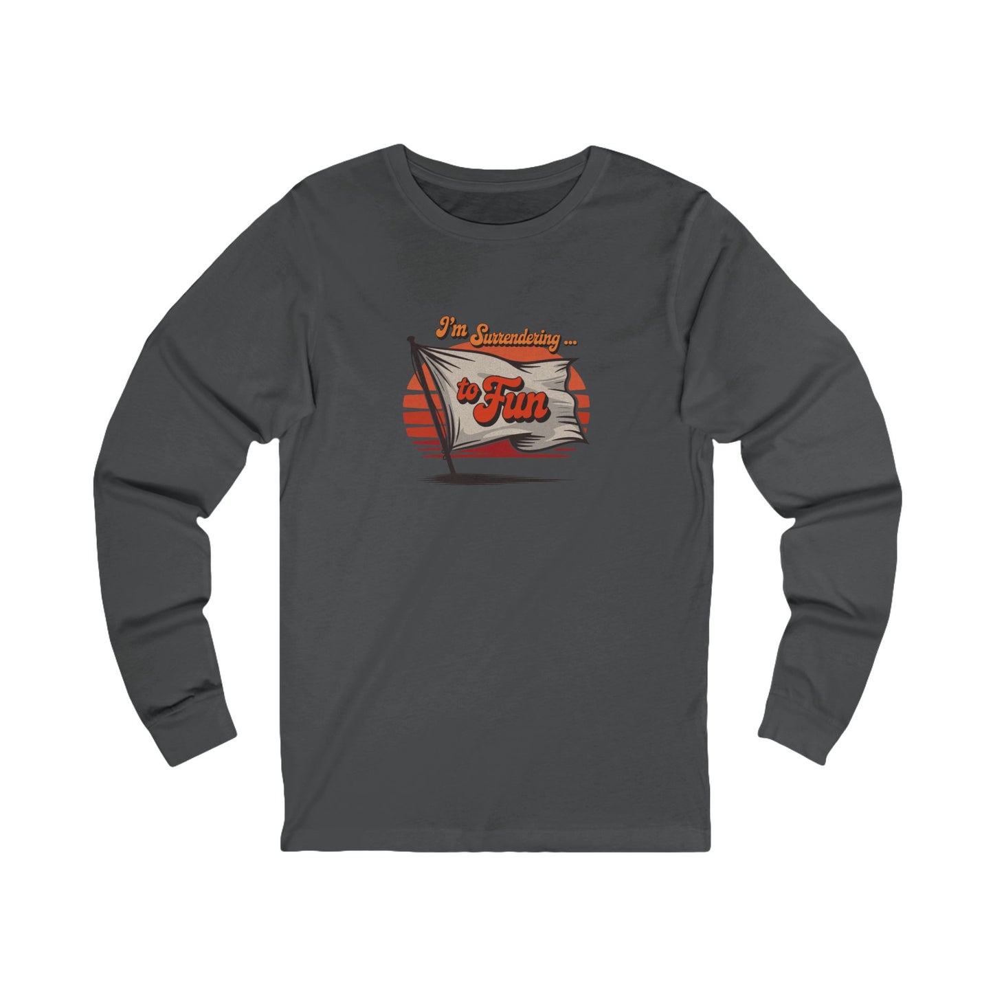 I'm Surrendering to Fun — Fun with Flags Retro Long Sleeve (Dark)