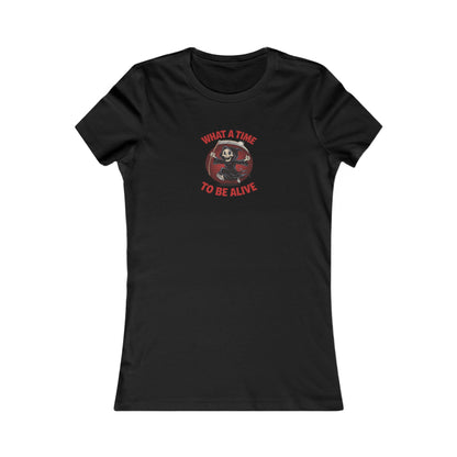 What a Time to Be Alive — Not-So-Grim Reaper Retro Women's Tee (Dark)