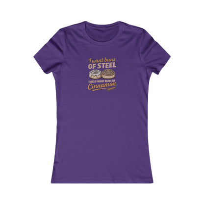 Buns of Steel (and Cinnamon) — Workout Women's Tee (Dark)